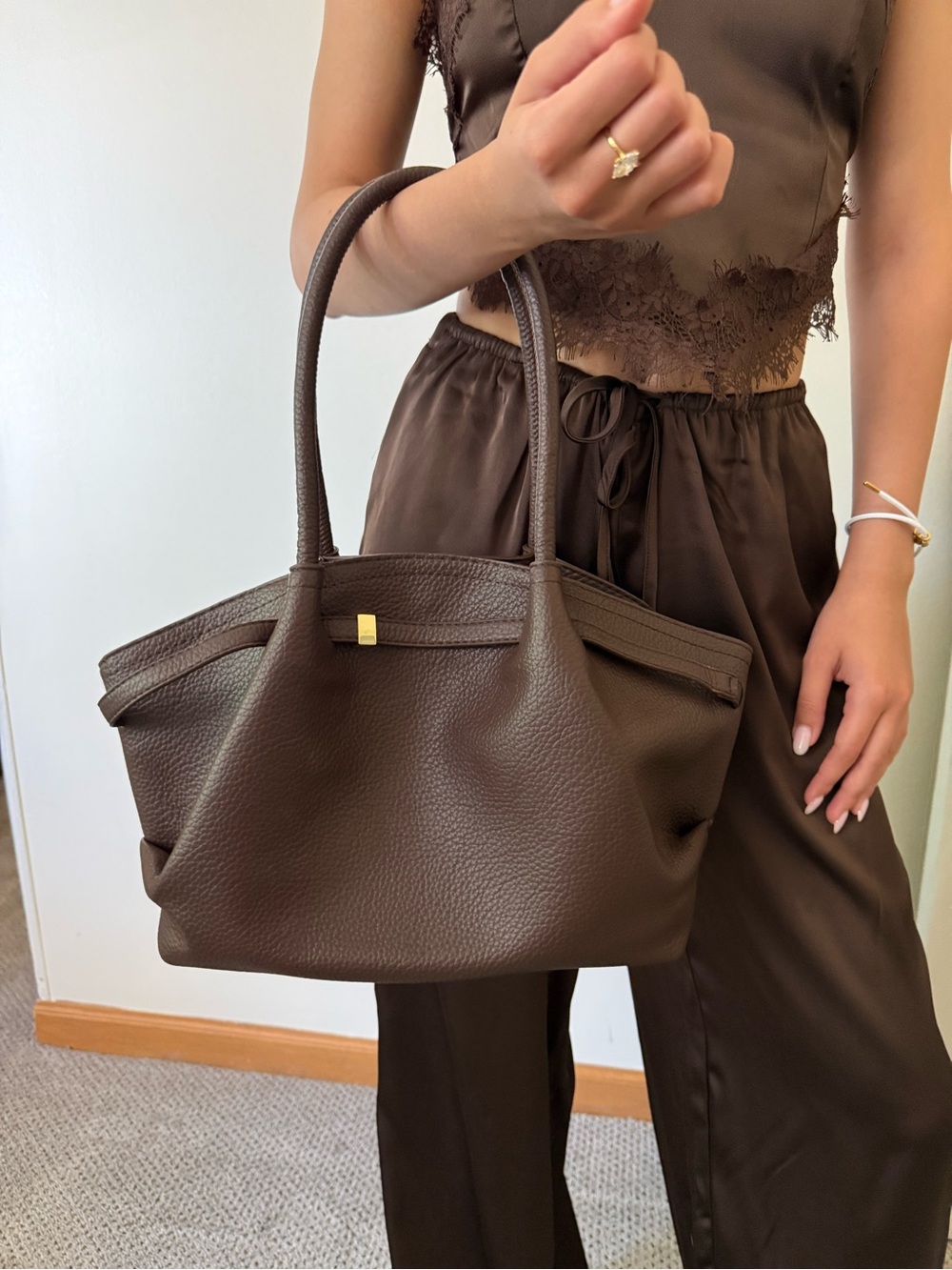 Women's Brown Leather Tote Bag